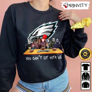 Philadelphia Eagles Horror Movies Halloween Sweatshirt You Cant Sit With Us Gift For Halloween National Football League Unisex Hoodie T Shirt Long Sleeve Prinvity 4