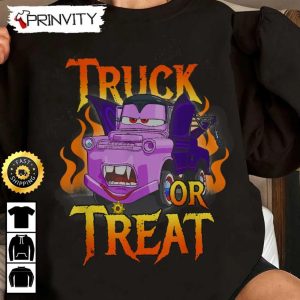 Pixar Cars Halloween Vampire Truck Or Treat Sweatshirt Walt Disney Gift For Halloween Unisex Hoodie T Shirt Long Sleeve Prinvity 2