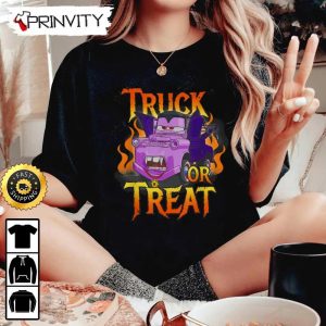 Pixar Cars Halloween Vampire Truck Or Treat Sweatshirt Walt Disney Gift For Halloween Unisex Hoodie T Shirt Long Sleeve Prinvity 3