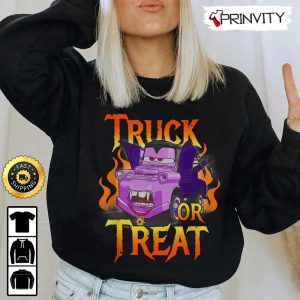 Pixar Cars Halloween Vampire Truck Or Treat Sweatshirt Walt Disney Gift For Halloween Unisex Hoodie T Shirt Long Sleeve Prinvity 4