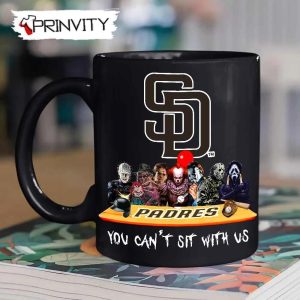 San Diego Padres Horror Movies Halloween Mug, Size 11oz & 15oz, You Can't Sit With Us, Gift For Halloween,San Diego Padres Club Major League Baseball - Prinvity