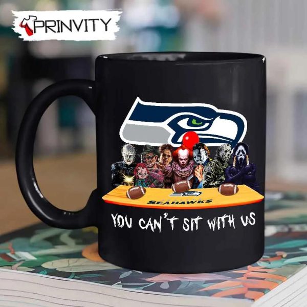 Seattle Seahawks Horror Movies Halloween Mug, Size 11oz & 15oz, You Can’t Sit With Us, Gift For Halloween, Seattle Seahawks Club National Football League – Prinvity