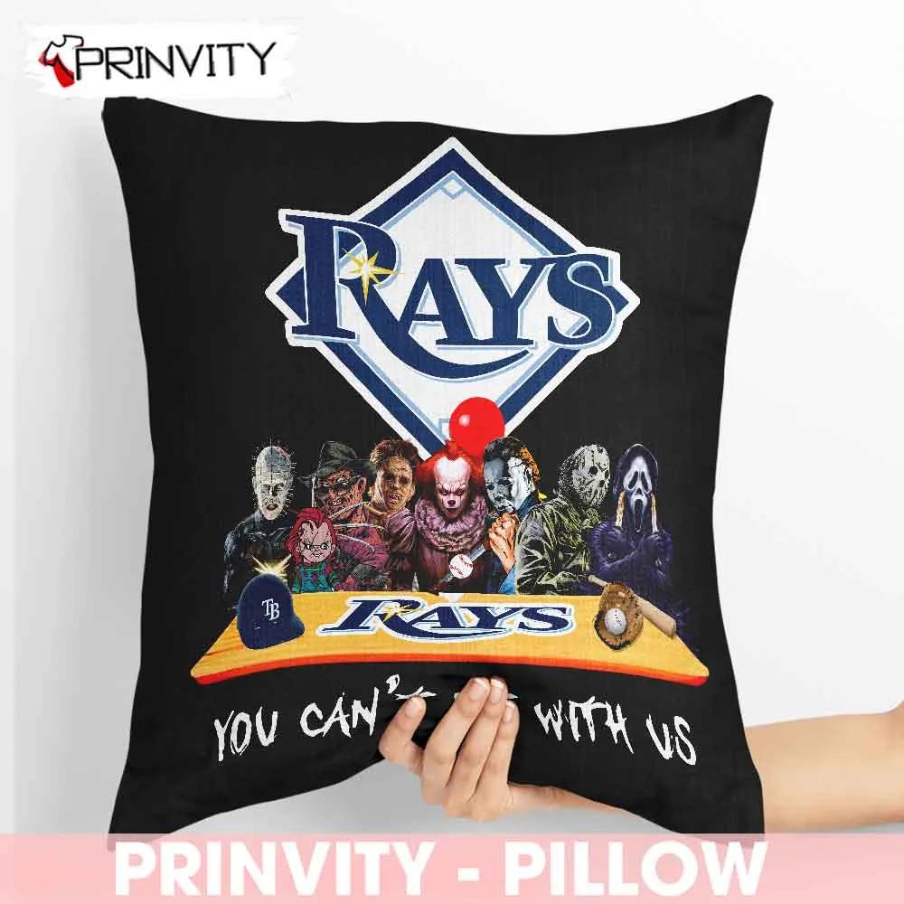 Tampa Bay Rays Horror Movies Halloween Pillow, You Can't Sit With Us, Gift For Halloween, Tampa Bay Rays Club Major League Baseball, Size 14”x14”, 16”x16”, 18”x18”, 20”x20” - Prinvity
