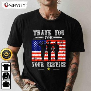 Thank You For Your Services Patriotic Hoodie 4th of July Thank You For Your Service Patriotic Veterans Day Unisex Sweatshirt T Shirt Long Sleeve Prinvity 2