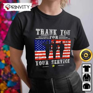 Thank You For Your Services Patriotic Hoodie 4th of July Thank You For Your Service Patriotic Veterans Day Unisex Sweatshirt T Shirt Long Sleeve Prinvity 3