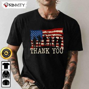 Thank You Veteran Hero Happy Veterans Day Hoodie 4th of July Thank You For Your Service Patriotic Veterans Day Unisex Sweatshirt T Shirt Long Sleeve Prinvirty 2