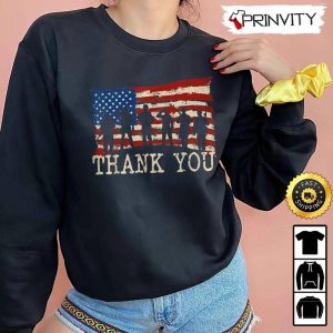 Thank You Veteran Hero Happy Veterans Day Hoodie 4th of July Thank You For Your Service Patriotic Veterans Day Unisex Sweatshirt T Shirt Long Sleeve Prinvirty 4