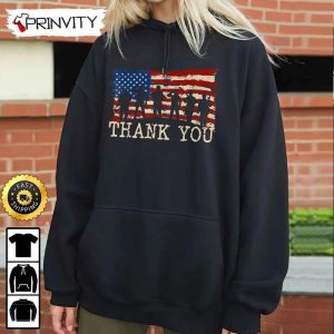 Thank You Veteran Hero Happy Veterans Day Hoodie 4th of July Thank You For Your Service Patriotic Veterans Day Unisex Sweatshirt T Shirt Long Sleeve Prinvirty 5