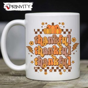 Thankful Pumpkin Mug, Size 11oz &15oz, Gift For Thanksgiving - Prinvity