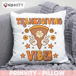 Thanksgiving Vibes Pumpkin Hippie Pillow, Gift For Thanksgiving, Size 14''x14'', 16''x16'', 18''x18'', 20''x20'' - Prinvity