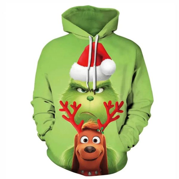 The Grinch And Dog Merry Christmas Unique 2022 3D Hoodie All Over Printed, The Grinch Movie, The Grinch Stole Christmas, Gift For Christmas, Happy Holiday – Prinvity
