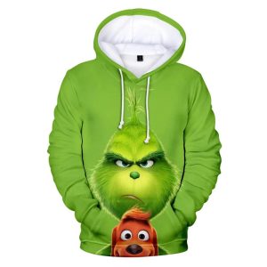 The Grinch And Loyal Dog Christmas Unique 2022 3D Hoodie All Over Printed, The Grinch Movie, The Grinch Stole Christmas, Gift For Christmas, Happy Holiday - Prinvity