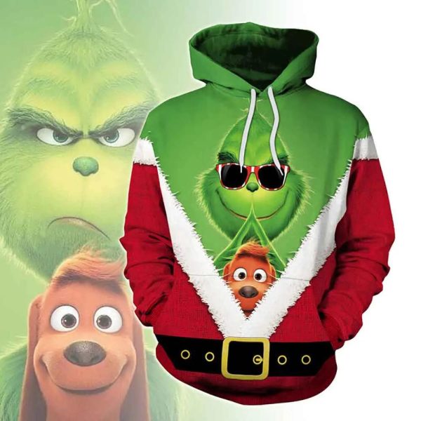 The Grinch And Max Funny Christmas Unique 2022 3D Hoodie All Over Printed, The Grinch Movie, The Grinch Stole Christmas, Gift For Christmas, Happy Holiday – Prinvity