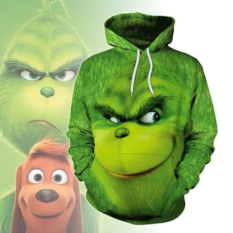 The Grinch Christmas 3D Hoodie All Over Printed, The Grinch Movie, The