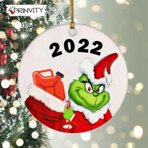 The Grinch Christmas 2022 Stink Stank Stunk Gasoline Inflation Gas Price Ornaments Ceramic, Best Christmas Gifts For 2022, Merry Christmas, Happy Holidays - Prinvity