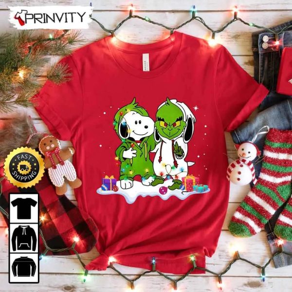 The Grinch Christmas Friend Snoopy Sweatshirt, Merry Grinch Xmas, Best Christmas Gifts For 2022, Unisex Hoodie, T-Shirt, Long Sleeve – Prinvity
