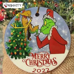 The Grinch Christmas Merry Christmas 2022 Ornaments Ceramic, Best Christmas Gifts For 2022, Happy Holidays – Prinvity