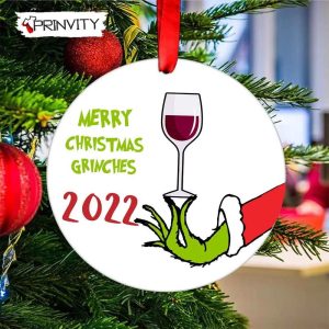 The Grinch Christmas Merry Christmas Grinches 2022 Ornaments Ceramic, Best Christmas Gifts For 2022, Happy Holidays - Prinvity