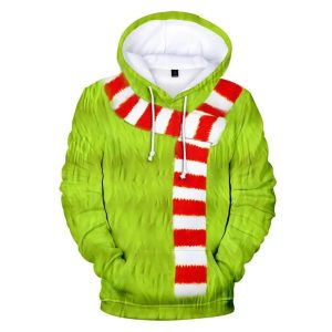 The Grinch Christmas Scarf Unique 2022 3D Hoodie All Over Printed, The Grinch Movie, The Grinch Stole Christmas, Gift For Christmas, Happy Holiday - Prinvity