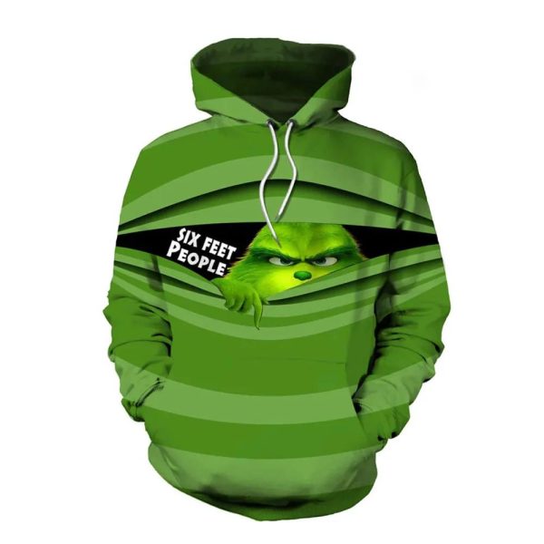The Grinch Christmas Six Feet People Unique 2022 3D Hoodie All Over Printed, The Grinch Movie, The Grinch Stole Christmas, Gift For Christmas, Happy Holiday – Prinvity