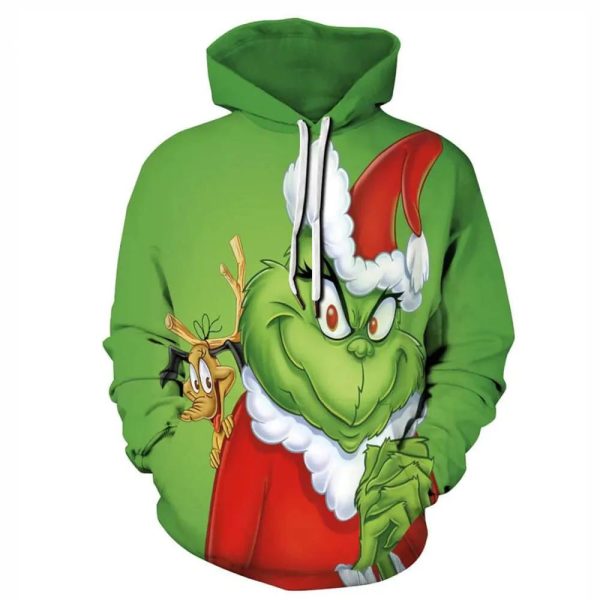 The Grinch Smile And Max Dog Christmas Unique 2022 3D Hoodie All Over Printed, The Grinch Movie, The Grinch Stole Christmas, Gift For Christmas, Happy Holiday – Prinvity