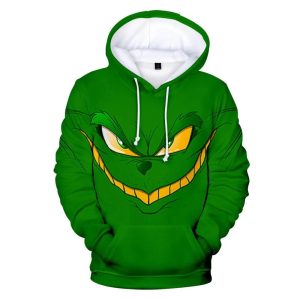 The Grinch Smiley Christmas Unique 2022 3D Hoodie All Over Printed, The Grinch Movie, The Grinch Stole Christmas, Gift For Christmas, Happy Holiday – Prinvity