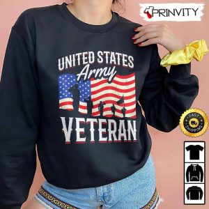 United States Army Veteran Hoodie 4th of July Thank You For Your Service Patriotic Veterans Day Unisex Sweatshirt T Shirt Long Sleeve Prinvity 4