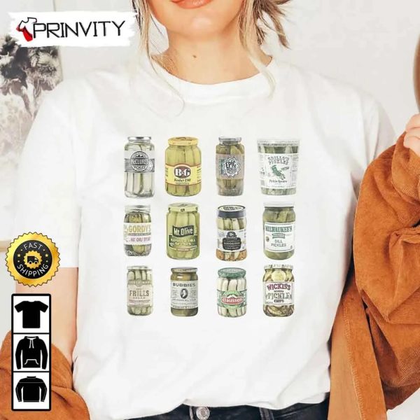 Vintage Canned Pickles Sweatshirt, Pickle Lovers, Unisex Hoodie, T-Shirt, Long Sleeve – Prinvity