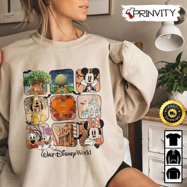 Walt Disney World Halloween 2022 Sweatshirt, Mickey, Minnie, Donald, Daisy, Gift For Halloween, Unisex Hoodie, T-Shirt, Long Sleeve – Prinvity