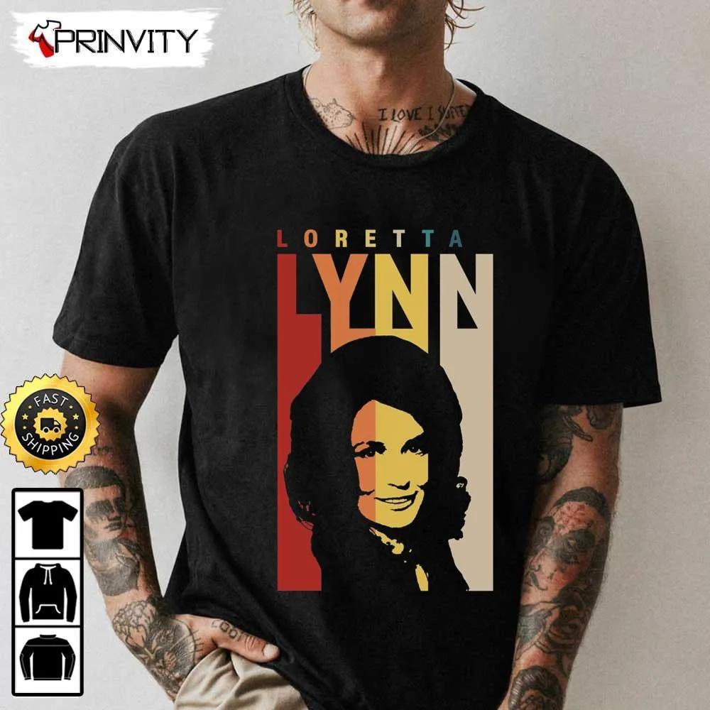 Loretta Lynn Legends Country Music's Vintage T-Shirt, Unisex Hoodie, Sweatshirt, Long Sleeve, Tank Top - Prinvity