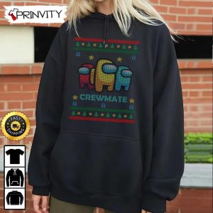 Among US Crewmate Ugly Sweatshirt Best Christmas Gifts 2022 Merry Christmas Happy Holidays Unisex Hoodie T Shirt Long Sleeve Prinvity 4