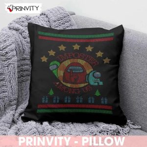 Among Us Imposter Pillow, Best Christmas Gifts 2022, Merry Christmas, Happy Holidays, Size 14”x14”, 16”x16”, 18”x18”, 20”x20” - Prinvity