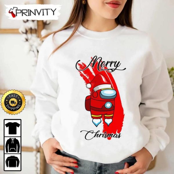 Among Us Merry Christmas Sweatshirt, Best Christmas Gifts 2022, Happy Holidays, Unisex Hoodie, T-Shirt, Long Sleeve – Prinvity