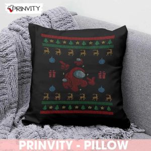 Among Us Pillow, Best Christmas Gifts 2022, Merry Christmas, Happy Holidays, Size 14”x14”, 16”x16”, 18”x18”, 20”x20” - Prinvity