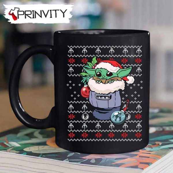 Baby Yoda Merry Christmas Mug, Size 11oz & 15oz, Best Christmas Gifts 2022, Happy Holidays – Prinvity