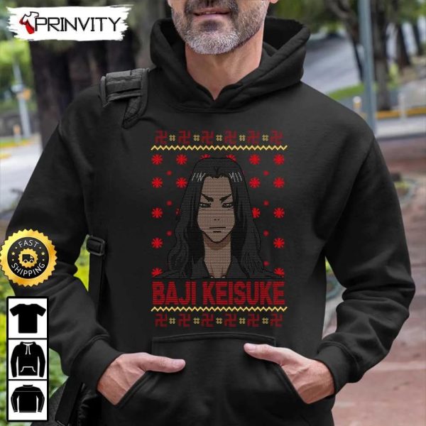 Baji Keisuke Tokyo Manji Ugly Sweatshirt, Best Christmas Gift For Tokyo Revengers Fans, Merry Christmas, Happy Holidays, Unisex Hoodie, T-Shirt, Long Sleeve – Prinvity