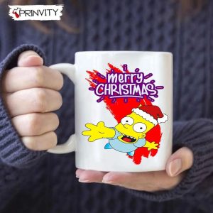 Bart Simpson Merry Christmas Mug, Size 11oz & 15oz, Best Christmas Gifts 2022, Happy Holidays - Prinvity