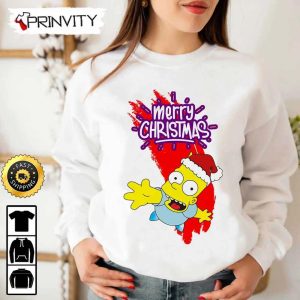 Bart Simpson Merry Christmas Sweatshirt, Best Christmas Gifts 2022, Happy Holidays, Unisex Hoodie, T-Shirt, Long Sleeve - Prinvity