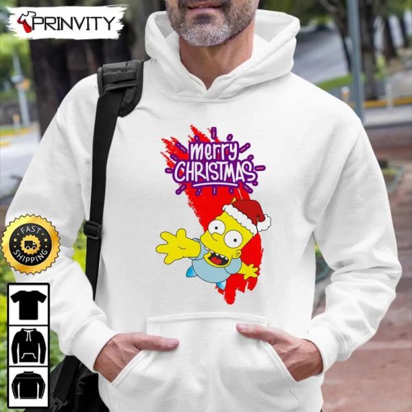 Bart Simpson Merry Christmas Sweatshirt, Best Christmas Gifts 2022, Happy Holidays, Unisex Hoodie, T-Shirt, Long Sleeve – Prinvity