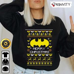 Batman Mery Christmas Ugly Sweatshirt DC Comics Best Christmas Gifts 2022 Happy Holidays Unisex Hoodie T Shirt Long Sleeve Prinvity 2