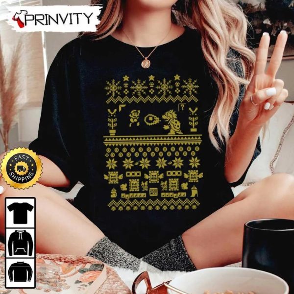 Best Christmas Gift For Mario Game Fans Christmas Sweatshirt, Merry Christmas, Happy Holidays, Unisex Hoodie, T-Shirt, Long Sleeve – Prinvity