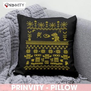 Best Christmas Gifts For Mario Game Fans Christmas Pillow, Merry Christmas, Happy Holidays, Size 14”x14”, 16”x16”, 18”x18”, 20”x20” - Prinvity