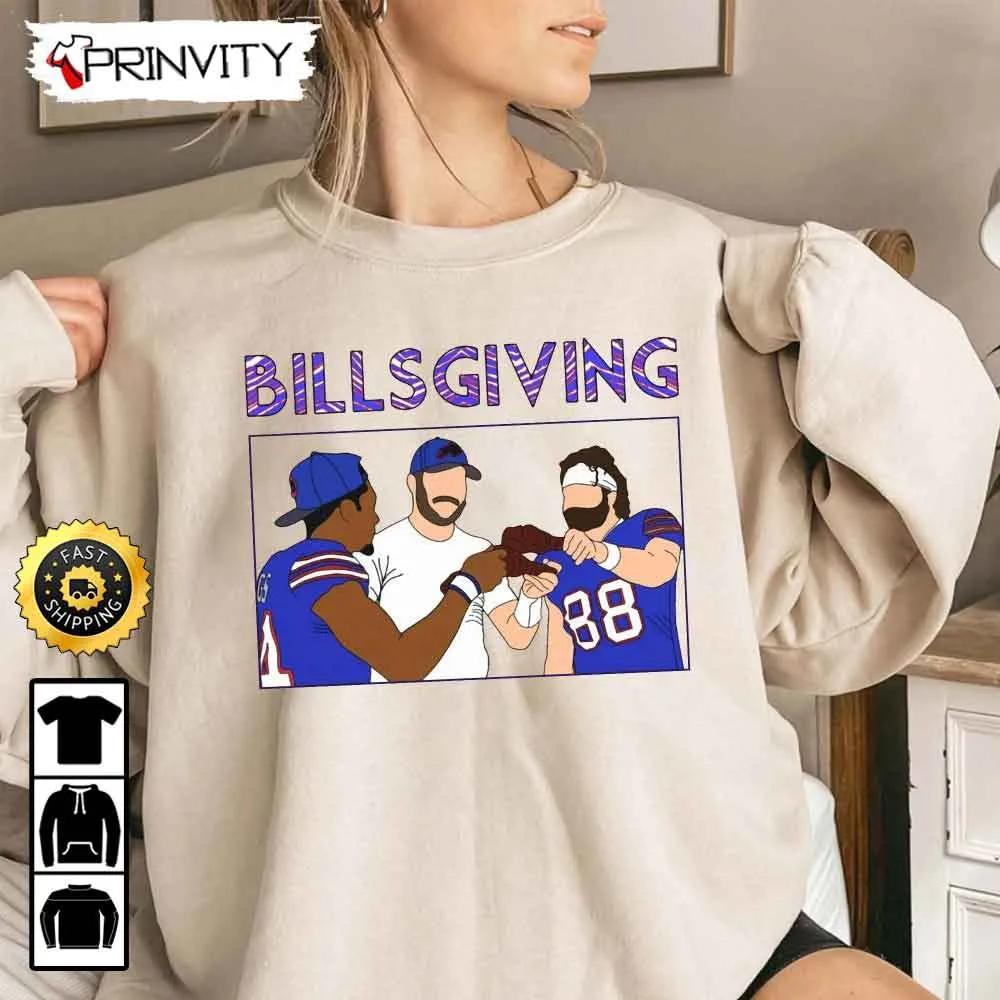 Billsgiving Buffalo Thanksgiving Sweatshirt, Josh Allen Buffalo Football Nfl, Buffalo Football National Football League, Unisex Hoodie, T-Shirt, Long Sleeve - Prinvity