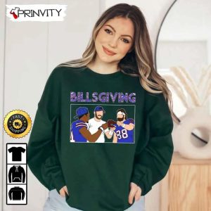 Billsgiving Buffalo Thanksgiving Sweatshirt Josh Allen Buffalo Football NFL Buffalo Football National Football League Unisex Hoodie T Shirt Long Sleeve Prinvity 2