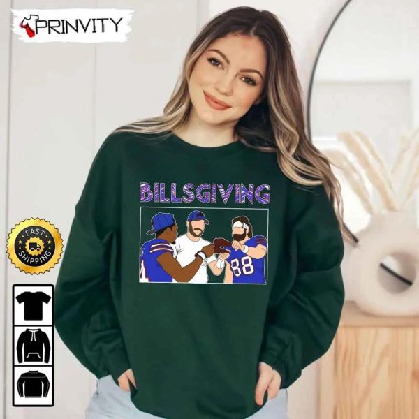 Billsgiving Buffalo Thanksgiving Sweatshirt, Josh Allen Buffalo Football Nfl, Buffalo Football National Football League, Unisex Hoodie, T-Shirt, Long Sleeve – Prinvity