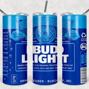 Bud Light Beer 20oz Skinny Tumbler, Best Christmas Gifts For 2022- Prinvity
