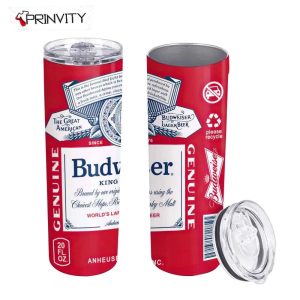 Budweiser Genuine Beer Skinny Tumbler Size 20oz 30oz Best Christmas Gifts For 2022 Prinvity 1
