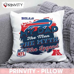 Buffalo Bills NFL My Dad The Man The Myth The Legend Pillow National Football League Best Christmas Gifts For Fans Prinvity 2
