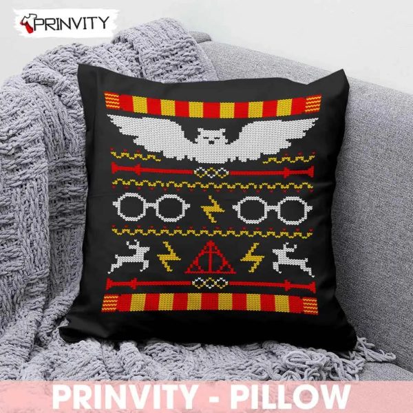Buho Harry Potter Pillow, Best Christmas Gifts 2022, Merry Christmas, Happy Holidays, Size 14”x14”, 16”x16”, 18”x18”, 20”x20” – Prinvity