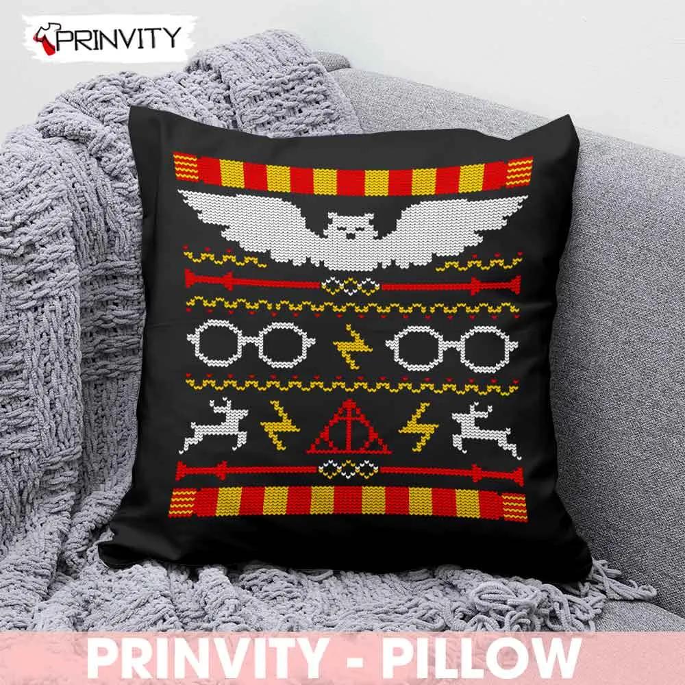 Buho Harry Potter Pillow, Best Christmas Gifts 2022, Merry Christmas, Happy Holidays, Size 14”x14”, 16”x16”, 18”x18”, 20”x20” - Prinvity